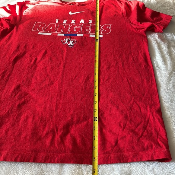Nike Tee Texas rangers Logo size Medium M Men’s T-Shirt Red short sleeve - Picture 7 of 10